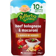 5 PACK of Rafferty's Garden Food 10 Months Bolognese With Macaroni 170g