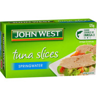 5 PACK of John West Tuna Slices In Springwater 125g