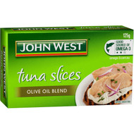 5 PACK of John West Tuna Slices In Olive Oil 125g