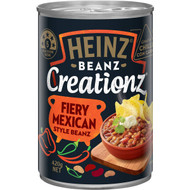 5 PACK of Heinz Creationz Fiery Mexican Style Beanz 420g