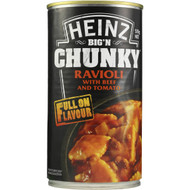 5 PACK of Heinz Big N Chunky Canned Soup Ravioli With Beef & Tomato 535g