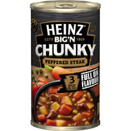 5 PACK of Heinz Big N Chunky Canned Soup Peppered Steak 535g
