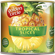 5 PACK of Golden Circle Tropical Slices Pineapple In Juice 425g