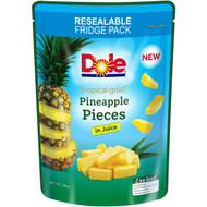 5 PACK of Dole Tropical Gold Pineapple Pieces In Juice 400g