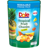 5 PACK of Dole Tropical Fruit Chunks In Juice 400g