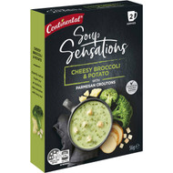 5 PACK of Continental Soup Sensations Cheesy Broccoli & Potato 56g