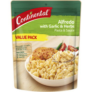 5 PACK of Continental Alfredo Garlic & Herb Pasta & Sauce Value Pack 145g