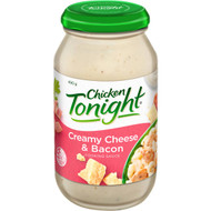 5 PACK of Chicken Tonight Simmer Sauce Creamy Cheese & Bacon 490g