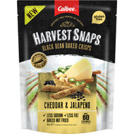 5 PACK of Calbee Harvest Snaps Black Bean Cheddar & Jalapeno 85g