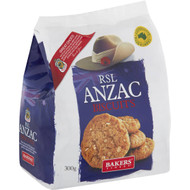 5 PACK of Bakers Finest Rsl Anzac Biscuits 300g