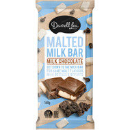 5 PACK of Darrell Lea Malted Milk Bar Milk Chocolate 160g