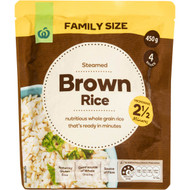 5 PACK of WW Microwave Brown Rice Family Size 450g