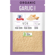 5 PACK of Mccormicks Organic Garlic Powder  17g
