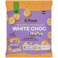 5 PACK of WW Hundreds & Thousands White Choc Minis 8pk 180g