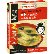 5 PACK of Pandaroo Japanese Instant Miso Soup Fried Tofu 12g