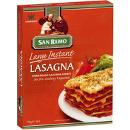 5 PACK of San Remo Lasagne Pasta Large 250g
