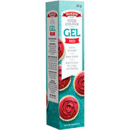 5 PACK of Queen Red Food Colour Gel 15g