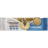 5 PACK of Peckish Brown Rice Cracker Lightly Salted 100g