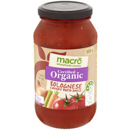 5 PACK of Macro Organic Pasta Sauce Chunky Bolognese 500g