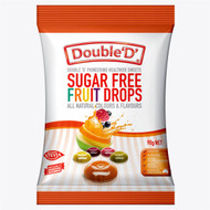 5 PACK of Double D Fruit Drops Sugar Free 90g bag