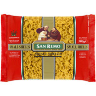 5 PACK of San Remo Shells Small Pasta No 28 500g