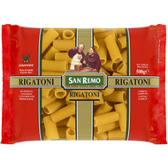 5 PACK of San Remo Rigatoni Pasta No 22 500g