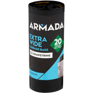 5 PACK of Armada Garbage Bag Drawstring 56l 20 pack