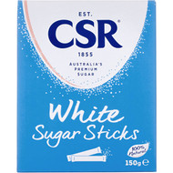 5 PACK of Csr White Sugar Sticks 50pk 150g