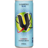 5 PACK of V Energy Blue Sugar Free 250ml