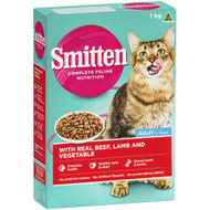 5 PACK of Smitten Cat Food Beef Lamb & Vegetables 1kg