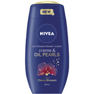 5 PACK of Nivea Cherry Blossom Scented Shower Gel & Body Wash 250ml