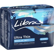 5 PACK of Libra Ultra Thins Sanitary Pads Thin Regular 14 pack