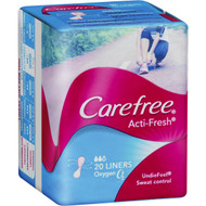 5 PACK of Carefree Acti-fresh Acti-fresh Panty Liners Thin Oxygen 20 pack