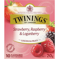 5 PACK of Twinings Raspberry Strawberry & Loganberry Tea Bags 10pk 15g