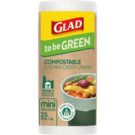 5 PACK of Glad To Be Green Compostable Mini 25 pack