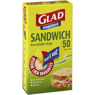5 PACK of Glad Resealable Sandwich Bags 50 pack