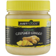 5 PACK of Just Foods Crushed Ginger Organic 185g
