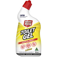5 PACK of White King Power Clean Toilet Cleaner Bleach Gel Lemon 700ml