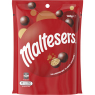 5 PACK of Maltesers Milk Chocolate Medium Bag 140g