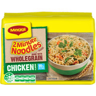 5 PACK of Maggi 2 Minute Instant Wholegrain Chicken Noodles 5 pack