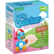 5 PACK of Little Quacker 1-3 Years Rice Biscuit Strawberry 40g