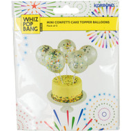5 PACK of Korbond Mini Cake Topper Confetti Balloons 5 pack