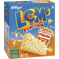 5 PACK of Kellogg's Lcms Caramel Popcorn Snack Bars 6 pack