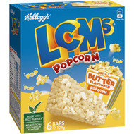 5 PACK of Kellogg's Lcms Butter Flavoured Popcorn Snack Bars 6 pack