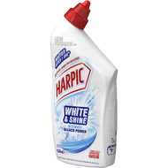 5 PACK of Harpic White & Shine Toilet Cleaner Bleach Gel Fresh 450ml