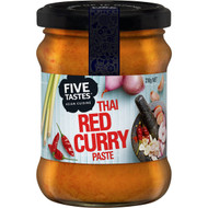 5 PACK of Five Tastes Thai Red Curry Paste 210g