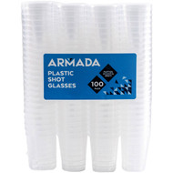 5 PACK of Essentials Shot Glasses Plastic 100 pack