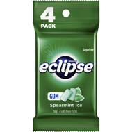 5 PACK of Eclipse Spearmint Ice Chewing Gum Sugar Free Multipack 56g