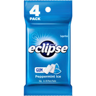 5 PACK of Eclipse Peppermint Ice Chewing Gum Sugar Free Multipack 56g