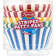 5 PACK of Dollar Sweets Patty Pans Large Striped 100 pack